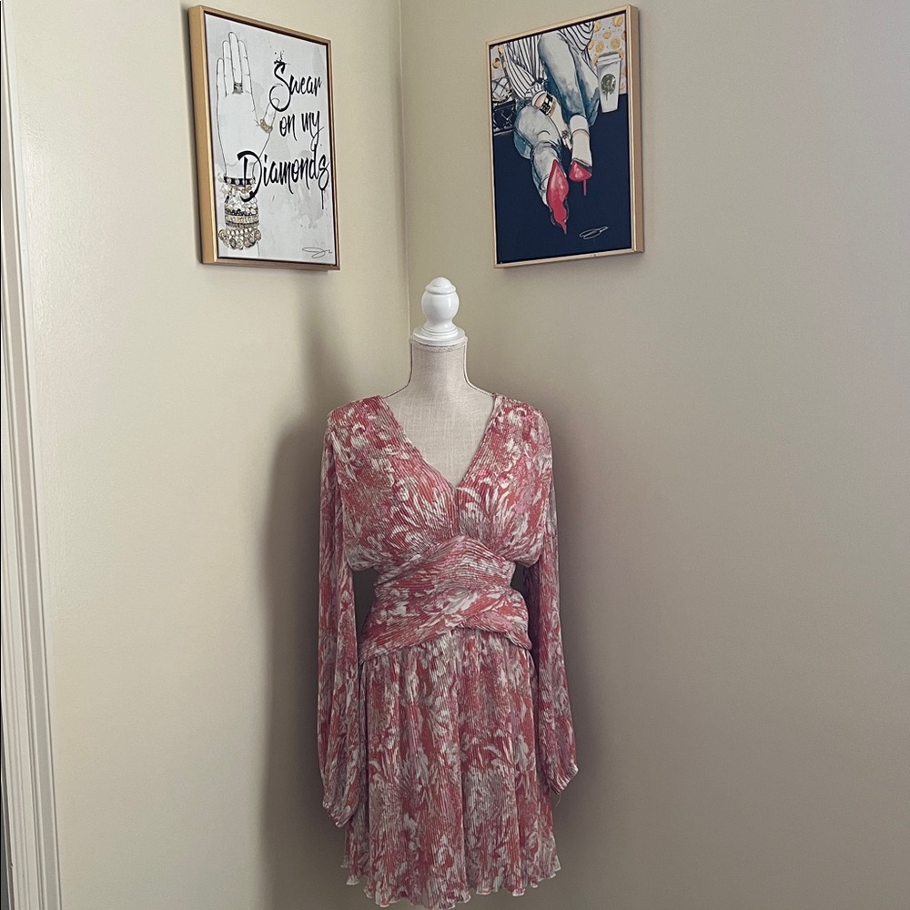 Astr The Label Pink Long Sleeve Mini Dress - Picture 3 of 17
